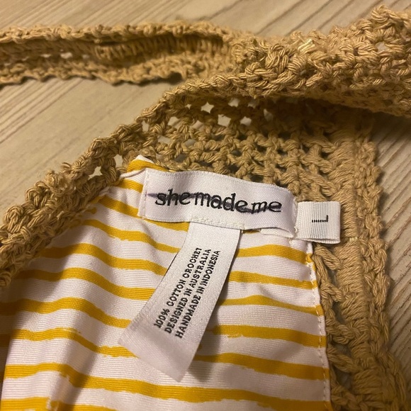 Free People She Made Me Essential Crochet Crop Bikini Top NWOT - Picture 6 of 6